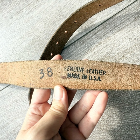 Vintage Karen Brown Hand Tooled Eagles Leather Belt STRAP Made in USA - Picture 6 of 14
